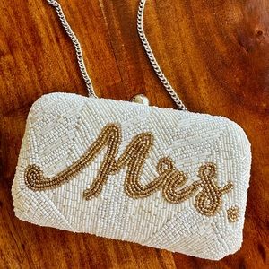 Adorable “Mrs” beaded purse. Perfect for a bride.